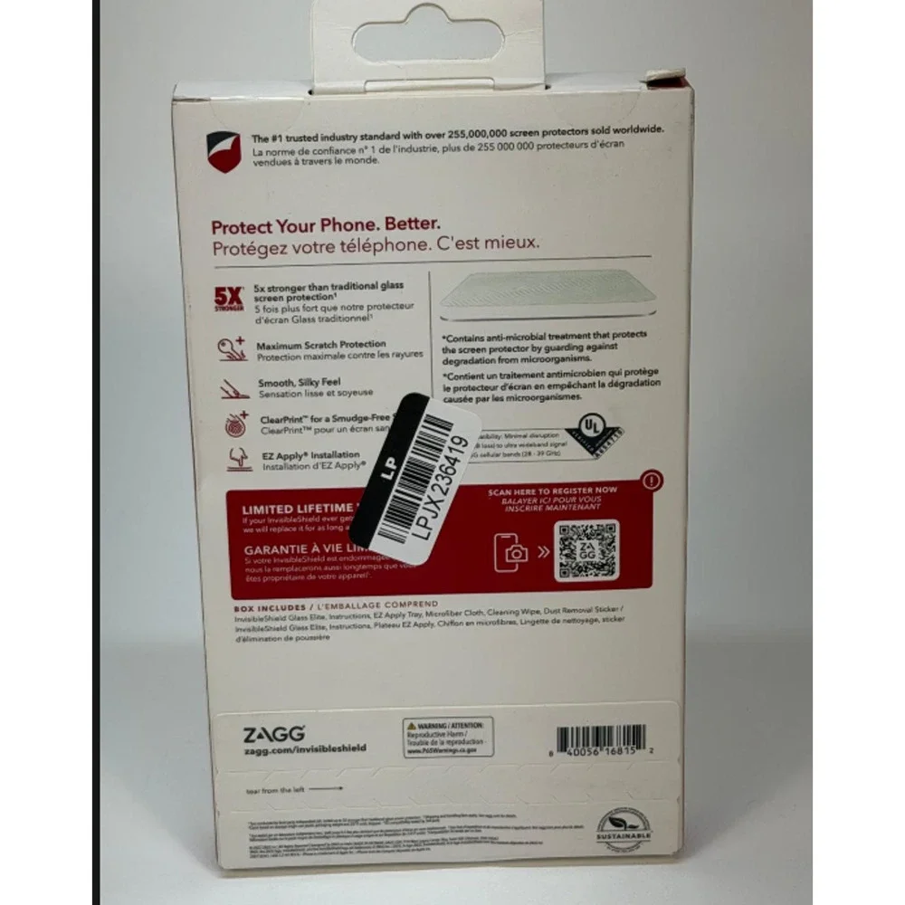 ZAGG InvisibleShield Glass Elite Screen Protector For iPhone 14/13/13 Pro